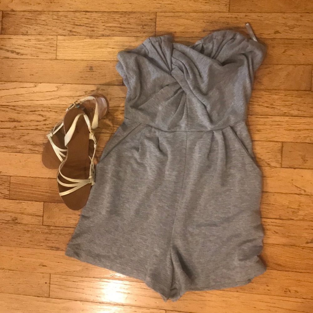 Urban outfitters silence + noise grey romper